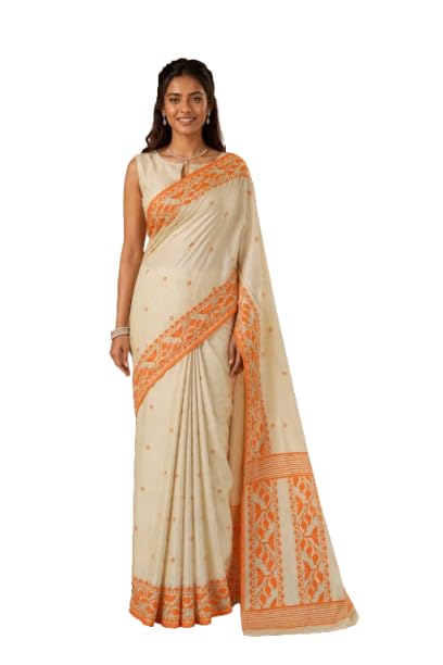 Women's Premium Soft Silk Blend Resham Jacquard Woven Saree with Unstitched Blouse Piece-picture-42
