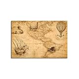 ヴィンテージ風 世界地図 インテリア おしゃれ 壁掛け ファブリック 装飾用品 模様替え モダン ウォールアート 部屋 窓 個性 ギフト‌ (60x90cm（24x36in）,F)