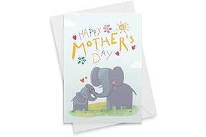 Happy Mother's Day Mom And Baby Elephant Mother's Day Card [00742]