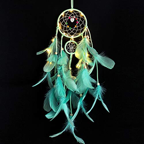 Handfly - Atrapasueños Hecho a Mano, diseño de Hadas, Funciona con Pilas, Color Blanco, Rosa, Morado, atrapasueños, para Dormitorio, habitación de los niños, decoración para la Pared, Regalo