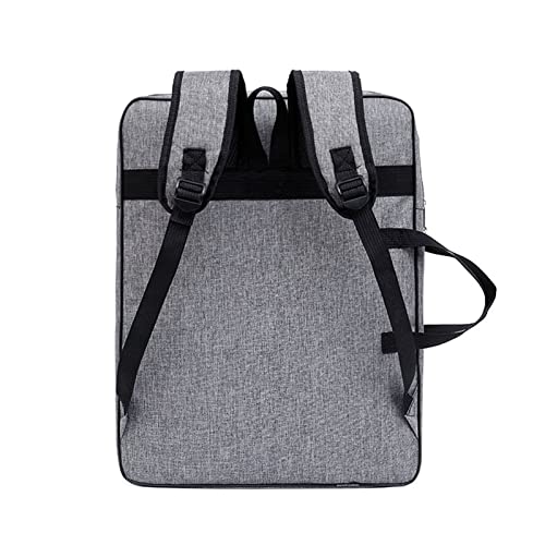 Image of 8K Artist Portfolio Carry Backpack Case Versatile Art Bags Waterproof Adjustable Drawing Board Backpack Art Storage Bags for Artworks Painting Drawing Sketching 19.7 inch x 14.6 inch x 2.4 inch (Gray)