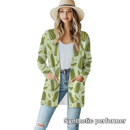 Image of Cardigan Sweaters for Women Long Sleeve Cardigan Soft Drape Open Front Fall Dusters V-Neck Jackets Dressy Loose Coat