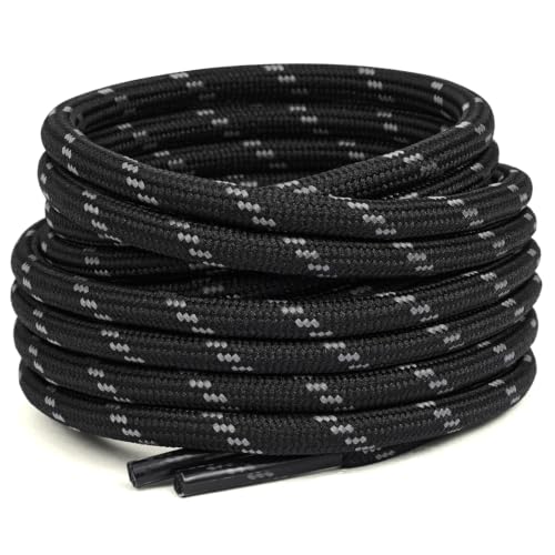 Image of Stepace 2 Pairs Round Heavy Duty Boot Laces for Hiking and Work Boots