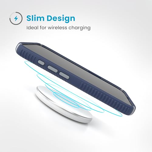 Image of Speck Blue iPhone 16 Pro Case - Slim Phone Case iPhone 16 Pro - iPhone 16 Pro Phone Case - Presidio 2 Grip - Coastal Blue /Dust Grey