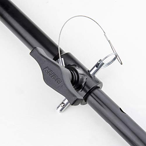 Image of Kupo Medium Lightweight Telescopic Hanger with Stirrup Head, Adjustable Overhead Mount for Lightweight Fixtures with Smooth Extension Control & Secure Locking Range from 2ft to 4ft - Black (KG071811)