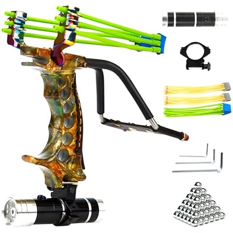 LOLBUY Stainless Hunting Slingshot High Velocity Catapult Slingshots Most Powerful Professional Outdoor Slingshots Cover