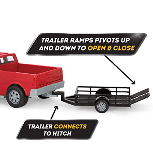 DRIVEN by Battat Pick-Up Truck Toy with Trailer, Lights and Sounds, Trucks by Driven by Battat - Used condition - Image 4