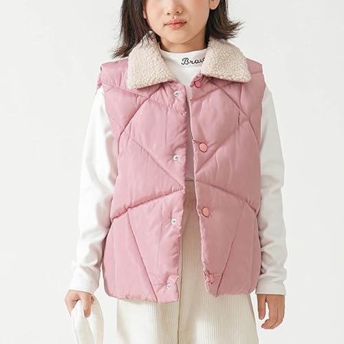 Girls Puffer Vest Teen Sleeveless Fleece Collar Down Jacket Kids Fall Winter Warm Lightweight Quilted Puffy Vests3