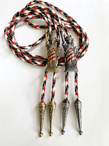 Image of USA 250th Anniversary Western Cowboy Patriotic Eagle Bolo Tie