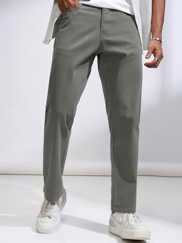 Image of Highlander Men's Casual Trousers| Relaxed Fit | Perfect for Casual Outings,Travel & Work Wear