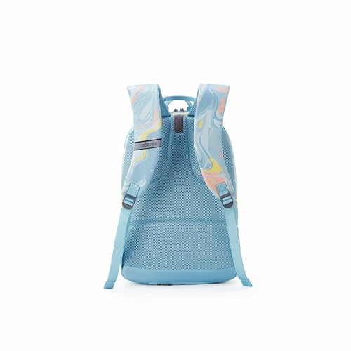 Image of American Tourister Fleek | 32 Ltrs | 2 Compartments | Bottle Pocket | Ergonomic Padded Back Panel & Shoulder Straps | High School Backpack | 1 Year International Warranty | Greyish Blue
