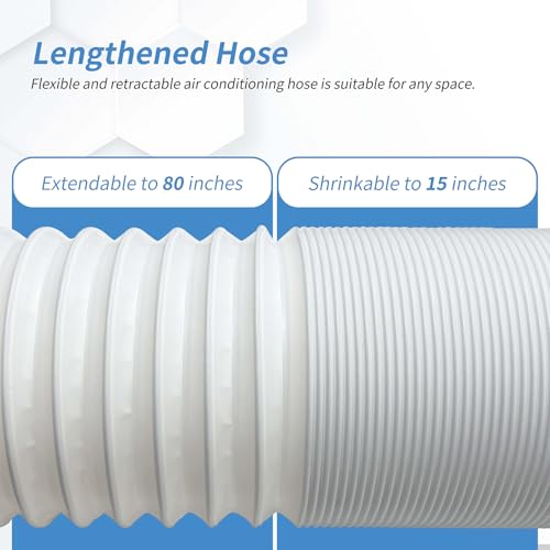 OZHOMY Portable Air Conditioner Hose, 5.1" Diameter & 80" Length by OZHOMY - Used condition - Image 5