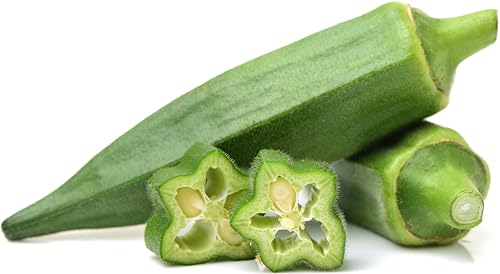 120 Clemson Spineless Okra Seeds for Planting - Heirloom Non-GMO USA Grown Seeds in Premium Waterproof Packaging - Ladys Finger Gumbo Bhindi by RDR Seeds