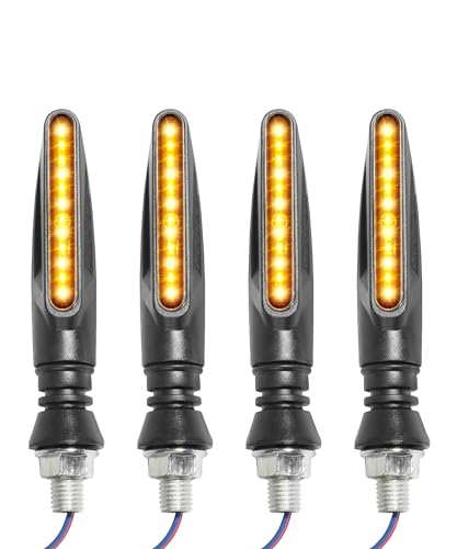 Xibao 4PCS Frecce Moto Omologate,12V Universali Frecce LED Moto,Indicatori di Direzione Anteriori per Motociclette,Indicatore Circolante per Scooter,Adatto alla Maggior Parte di Motociclette
