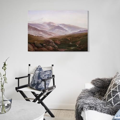 Décoration de salon Friedrich montagnes tableau mural 20x30