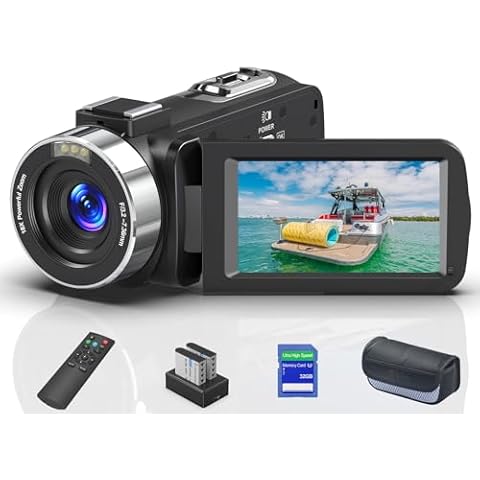 GTYOLOR 8K Video Camera with Remote Control Cover