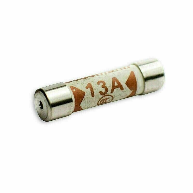 Ceramic body and sand-filled 13 amp fuse – safe arc extinguishing