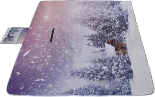 レジャーシート 冬の雪 ピクニック 折りたたみ 撥水 アウトドア クッション マット コンパクト 花見 運動会 キャンプ 遠足 花火大会 ヨガ 座布団 厚手 大判 145x150cm 持ち運び便利