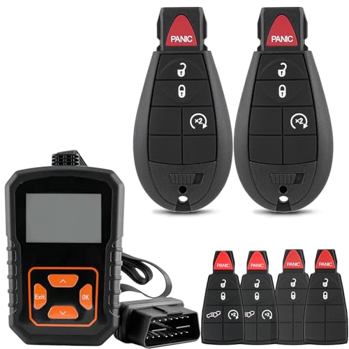 Key Fob Replacement for Jeep Cherokee 2014 2015 2016 2017 2018 Simple Remote Key DIY Kit GQ4-53T 4Achip