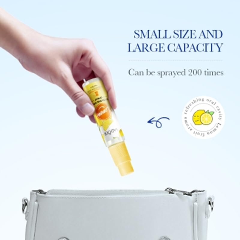 SADOER Zitrone Mundspray, alkoholfreies Oral Spray für frischen Atem, kompaktes Reise-Mundspray 18 ml – Bild 7