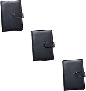 Ciieeo 3 Pçs Envelope De Couro Fichário De Couro Bloco De Notas De Escritório Fichário De Orçamento Fichário Decorativo Fichário De Orçamento Doméstico Fichário De Orçamento De