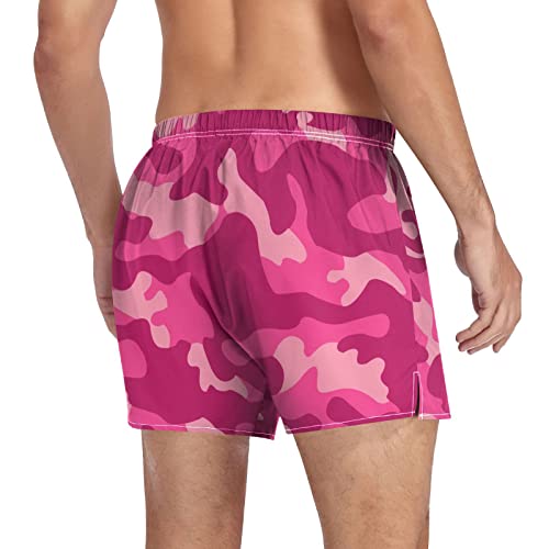 Fisyme Camo Pink Boxers for Men, Boxer Shorts Mens Underwear Boxer Briefs 5