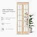 EaseLife Bifold Closet Door,for 30in x 80in (Double 15x80) Opening,French Glass Barn Doors with 2.5FT Concealed Bi-Fold Sliding Hardware Kit Included,Preassembled Door,Easy Install,DIY staining