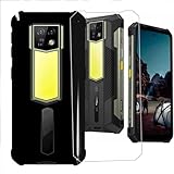 MAOUICI Case for Ulefone Armor 24 Cover (6.78 inches),Black Shell Case for Ulefone Armor 24 with 1 Tempered Glass Screen Protector