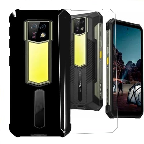MAOUICI Capa para Ulefone Armor 24 (6,7 polegadas), capa preta para Ulefone Armor 24 com 1 protetor de tela de vidro temperado