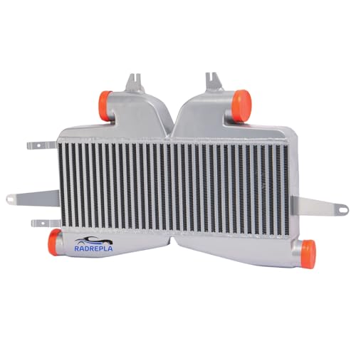 Large Vertical Flow Turbo Intercooler for Nissan 370Z Aluminum Intercooler 23" x 9" x 3", Silver