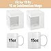 36 Pack Mug Boxes for Gifts Coffee Mugs Boxes Gift for Shipping Sublimation Transparent Wine Glass Gift Packaging Box for Blanks 11oz, 12oz, 15oz Wrapping(White)