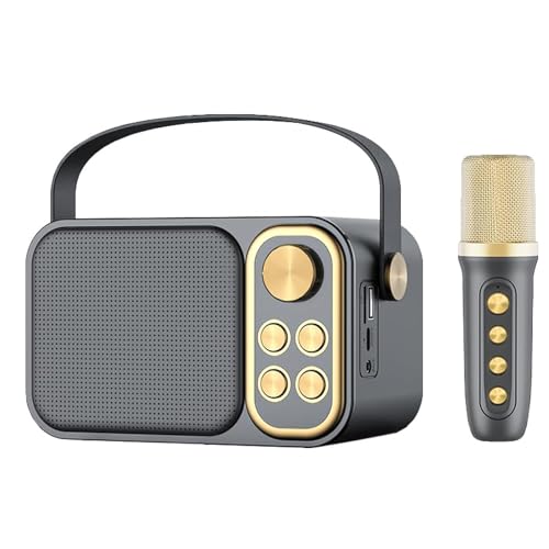 Image of Wireless Karaoke Speaker with Microphone for Adults /Kids, Portable HIFI Bluetooth Speaker System Vocal Cut Supported for Home Party, Meeting, Wedding YS-103 (Black)