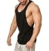 Produktbild Muscle Shirt Herren Tank Top Achselshirt mit tief geschnittenem Armausschnitt Schwarz, Größe:S