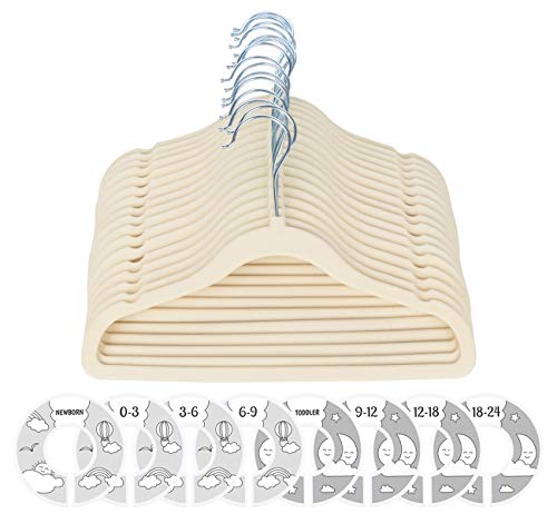 Perchas Ropa Terciopelo Beige Marca ilauke