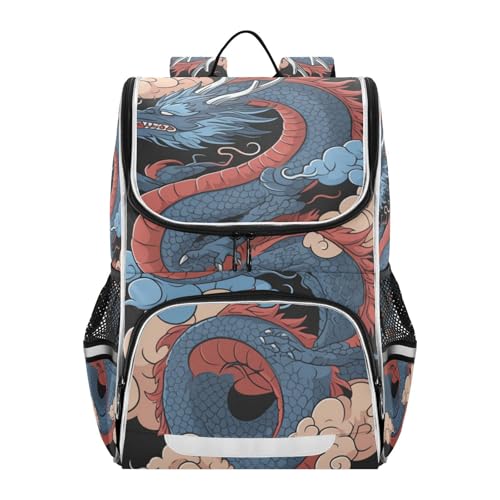 Mochila infantil de dragón reflectante para proteger a niños y niñas en sus rutas escolares
