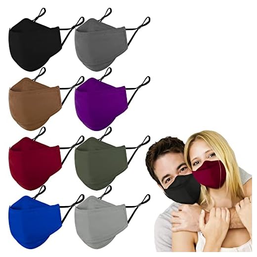 Washable Reusable Cloth Face Mask - 4 Ply Cloth Mask for Women Men, Teens, Breathable with Nose Wire & Adjustable Ear Loop