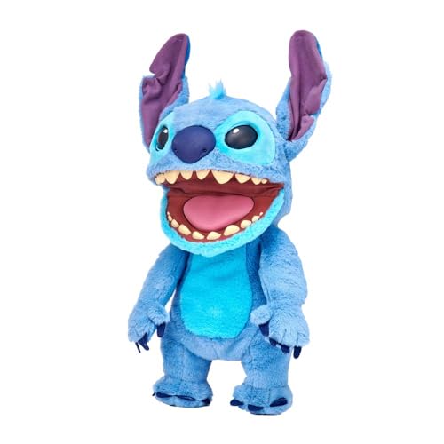 Disney Stitch Puppetronic by Real FX von Lilo & Stitch, elektronisches Plüschtier, 45 cm, 100+ Kombinationen von Aktionen und Klängen, realistisches Spielzeug mit Sensoren und Reaktionen, ab 6 Jahren