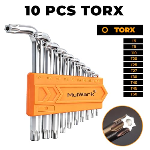 Image of MULWARK Allen Wrench set Metric & SAE with Torx, Allen Key And Hex Key Tool Kit, Chrome Vanadium Steel, Bike Repair DIY Hand Tools, 46 Pcs