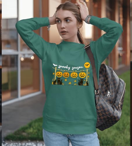 Black Cats Halloween Nights Pumpkin Sweatshirt Spooky Season Pumpkin And Cat Shirt4