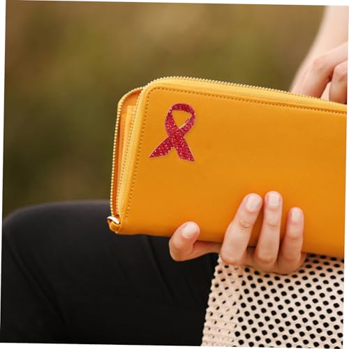Broche ruban rouge anti-chute avec épingle robuste en strass pour fixer sur vos vêtements - 2