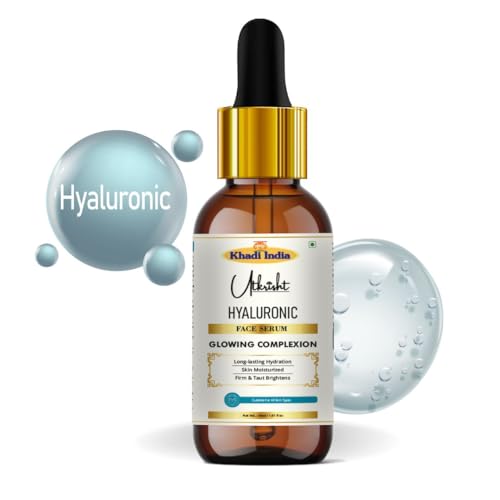 Image of khadi Hyaluronic Acid Face Serum for Glowing Complexion, Long-lasting Hydration & Moisturizing, Suitable for All Skin Types, 30ml