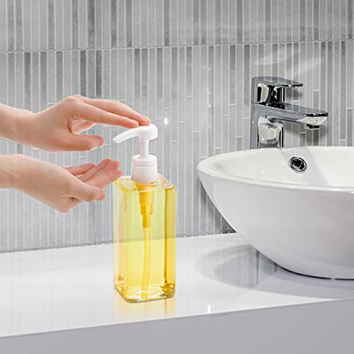 Okllen 12 Pack 500 ML Plastic Pump Bottles, Empty Refillable Container Liquid Soap Dispenser for Shampoo Lotion - Image 4