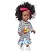 Yedaoiu African-American Bambina Nera Doll Reborn da 14 Pollici Art Collezione Decorato con Abiti Set di Vestiti Lavabili in Silicone Realistico Il Migliore Regalo per Bambini Natale Compleanno,Nero