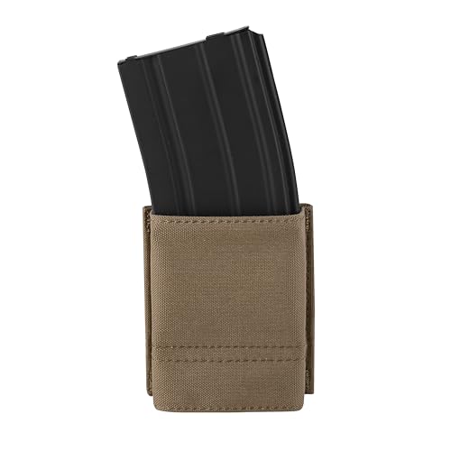 KRYDEX GEAR Tactical 5.56 Molle Magazine Pouch M4 Mag Holder with Quick Release Magazine Pouch Insert (Coyote Brown) - Image 2