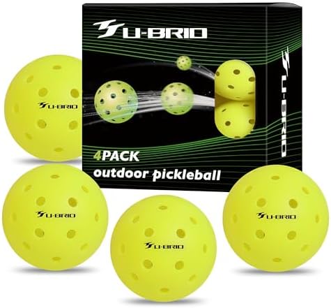 Pro-Grade 40-Hole One-Piece Outdoor Pickleball Balls 3/4/12 Pack - Pro-Player Tested with Wind-Resistant Design, High-Visibility & 300+ Hit Durability for Competitive Play