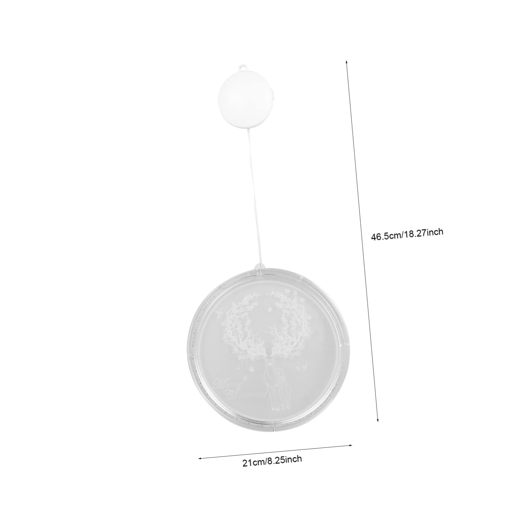 Garneck 1 Pc Suction Cup Light Christmas Lamp Hanging Lamp for Chrismtas Light Ornament White Plastic