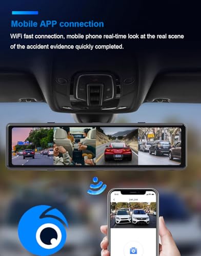 XRC TECH Câmera veicular de 4 canais para carros, monitoramento panorâmico de 360°, frontal esquerda