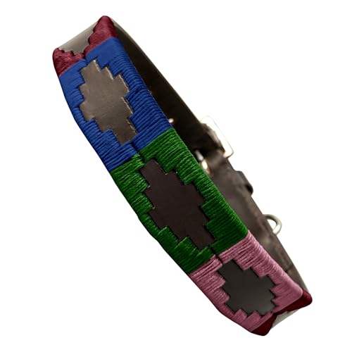 Collier pour chien en cuir véritable pour balades et style polo - 2
