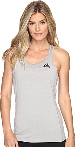 adidas Women's Training Performer Baseline Tank Top, Medium Grey/Black, XX-Large