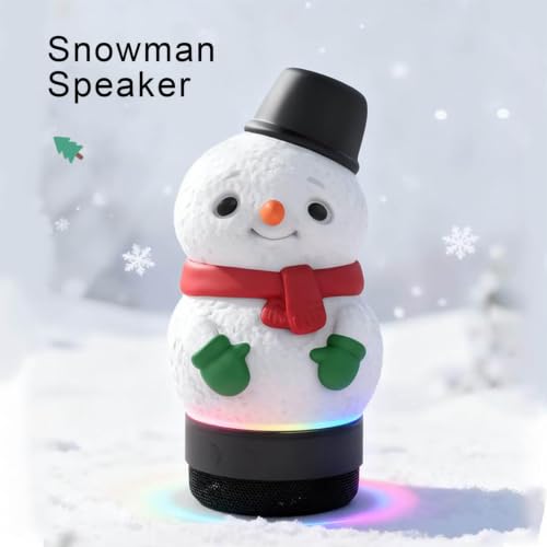 2 In1 Christmas Snowman Blue Tooth Speaker & Night Light, Stereo Sound | 6.2'' Christmas Decorative Night Light & Speaker for Bedroom Nightstand Home Christmas Party Decor Birthday Gifts for Women - image 3